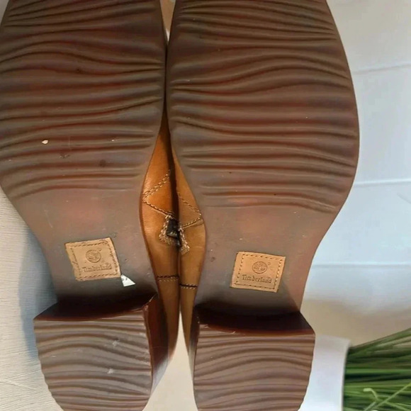 Timberland Leather Knee High Riding Style Cognac Boots size 6.5 - Picture 10 of 12